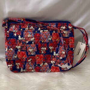 VERA BRADLEY X PEANUTS Snoopy's House Large Hipster Bag in Red/Navy